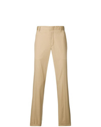 Светло-коричневые брюки чинос от Prada