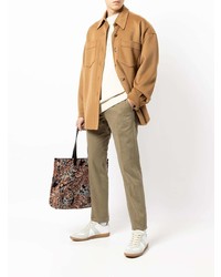 Светло-коричневые брюки чинос от Corneliani