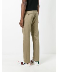 Светло-коричневые брюки чинос от Gucci