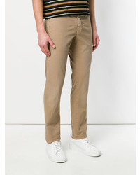 Светло-коричневые брюки чинос от Incotex