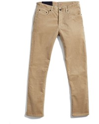 Светло-коричневые вельветовые брюки чинос