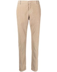 Светло-коричневые вельветовые брюки чинос от Dondup