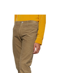 Мужские светло-коричневые вельветовые джинсы от A.P.C.