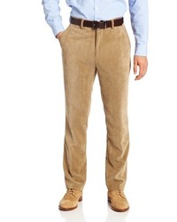 Светло-коричневые вельветовые классические брюки
