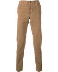 Мужские светло-коричневые вельветовые классические брюки от Incotex