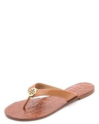 Светло-коричневые вьетнамки от Tory Burch