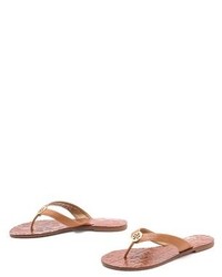 Светло-коричневые вьетнамки от Tory Burch