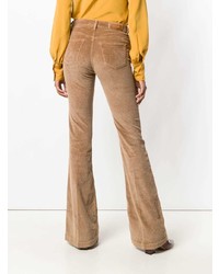 Светло-коричневые джинсы-клеш от Jacob Cohen