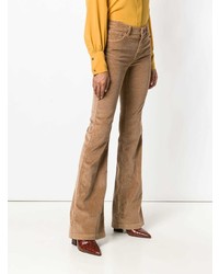 Светло-коричневые джинсы-клеш от Jacob Cohen