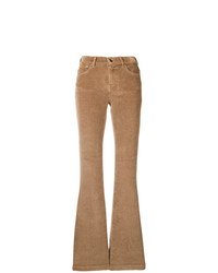 Светло-коричневые джинсы-клеш от Jacob Cohen