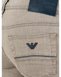 Светло-коричневые джинсы скинни от Armani Jeans