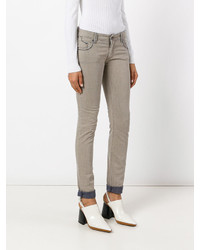 Светло-коричневые джинсы скинни от Armani Jeans