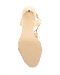 Светло-коричневые замшевые босоножки на каблуке от Aldo