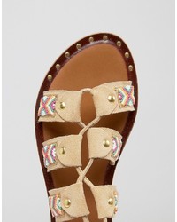 Женские светло-коричневые замшевые босоножки от Park Lane