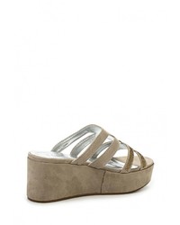 Женские светло-коричневые замшевые босоножки от Donna Moda