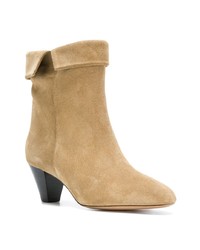 Светло-коричневые замшевые ботильоны от Isabel Marant