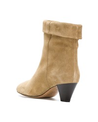 Светло-коричневые замшевые ботильоны от Isabel Marant