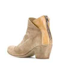 Светло-коричневые замшевые ботильоны от Officine Creative