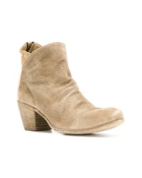 Светло-коричневые замшевые ботильоны от Officine Creative