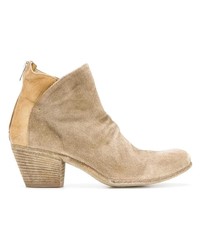 Светло-коричневые замшевые ботильоны от Officine Creative