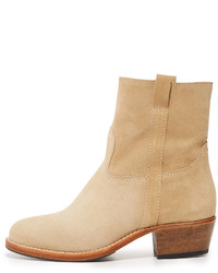 Светло-коричневые замшевые ботильоны от Jerome Dreyfuss