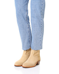 Светло-коричневые замшевые ботильоны от Jerome Dreyfuss
