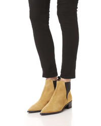 Светло-коричневые замшевые ботильоны от Acne Studios