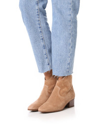 Светло-коричневые замшевые ботильоны от LK Bennett