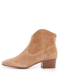 Светло-коричневые замшевые ботильоны от LK Bennett