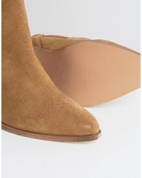 Светло-коричневые замшевые ботильоны от Asos