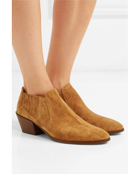 Светло-коричневые замшевые ботильоны от Tod's