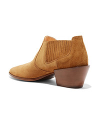 Светло-коричневые замшевые ботильоны от Tod's