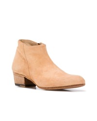 Светло-коричневые замшевые ботильоны от Pantanetti