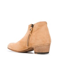 Светло-коричневые замшевые ботильоны от Pantanetti