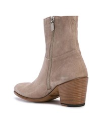 Светло-коричневые замшевые ботильоны от Rocco P.