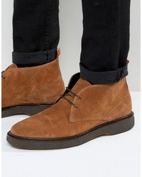 Светло-коричневые замшевые ботинки дезерты от Asos