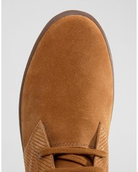 Светло-коричневые замшевые ботинки дезерты от Fred Perry