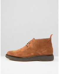 Светло-коричневые замшевые ботинки дезерты от Asos