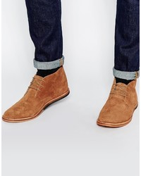 Светло-коричневые замшевые ботинки дезерты от Frank Wright