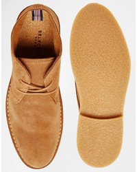 Светло-коричневые замшевые ботинки дезерты от Selected