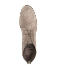 Светло-коричневые замшевые ботинки дезерты от Officine Creative