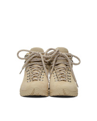 Женские светло-коричневые замшевые ботинки на шнуровке от Diemme