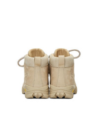 Женские светло-коричневые замшевые ботинки на шнуровке от Diemme