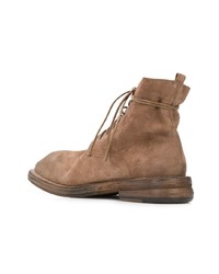 Женские светло-коричневые замшевые ботинки на шнуровке от Marsèll