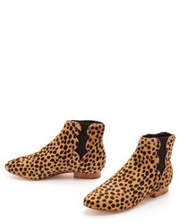 Женские светло-коричневые замшевые ботинки челси с леопардовым принтом от Loeffler Randall