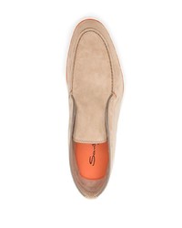 Мужские светло-коричневые замшевые ботинки челси от Santoni