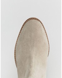 Женские светло-коричневые замшевые ботинки челси от Asos