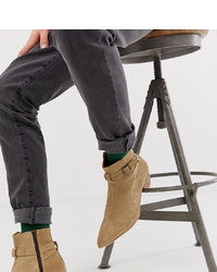 Мужские светло-коричневые замшевые ботинки челси от ASOS DESIGN
