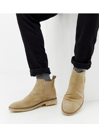 Мужские светло-коричневые замшевые ботинки челси от ASOS DESIGN