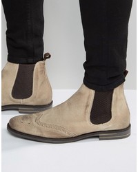 Мужские светло-коричневые замшевые ботинки челси от Base London